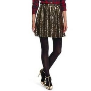 Xhilaration Gold Sequin Skater Skirt